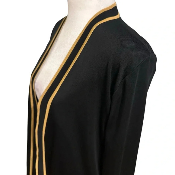 Misook black/brown front lining cardigan size XD - Picture 6 of 9